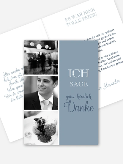 Dankeskarte Geburtstag Mixed Up