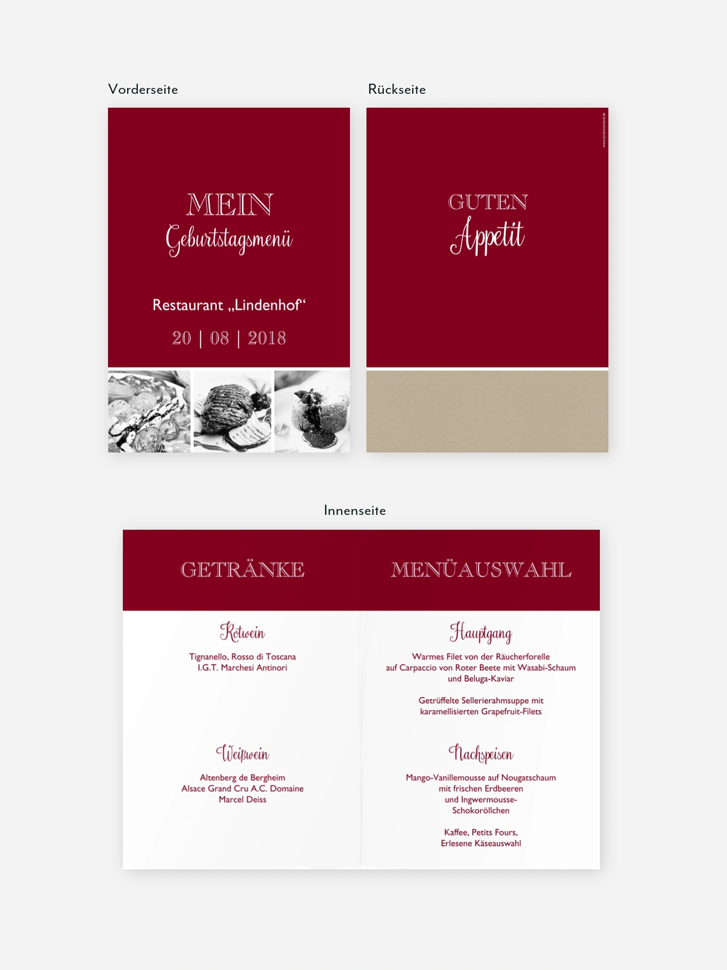 Menükarte Geburtstag Mixed Up