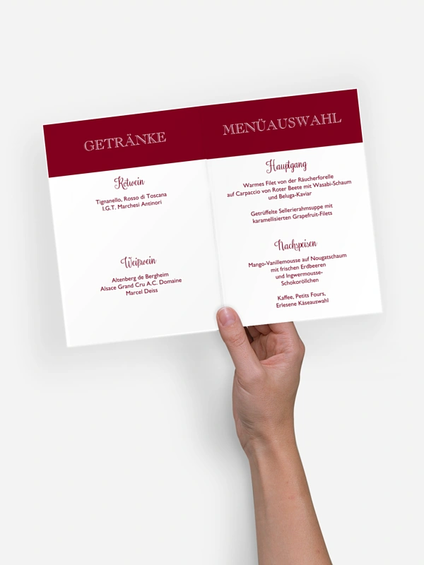 Menükarte Geburtstag Mixed Up