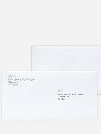 Bedruckter Briefumschlag Hochzeit Mixed Up