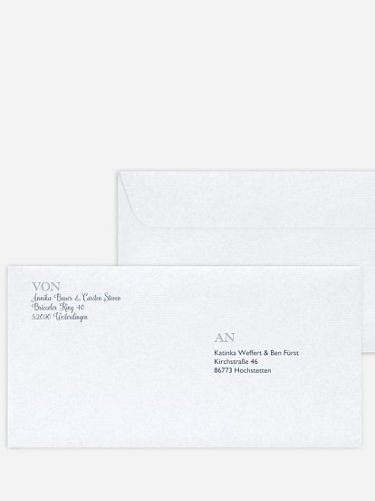 Bedruckter Briefumschlag Hochzeit Mixed Up