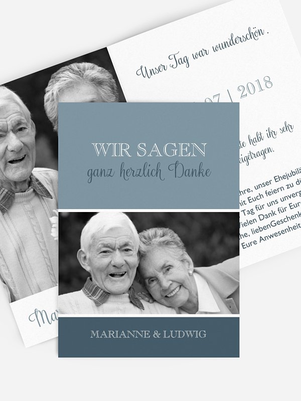 Danksagung zur Goldenen Hochzeit Mixed Up