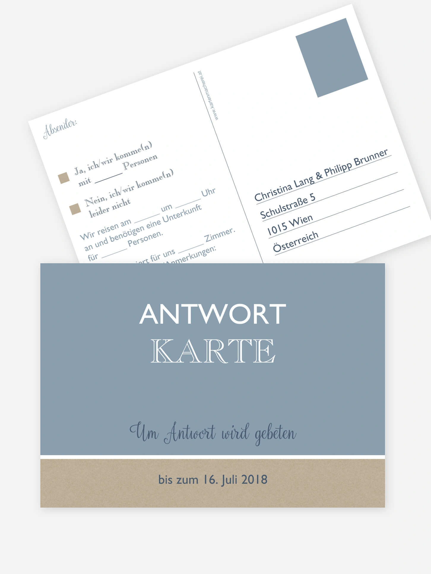 Antwortkarte Hochzeit Mixed Up