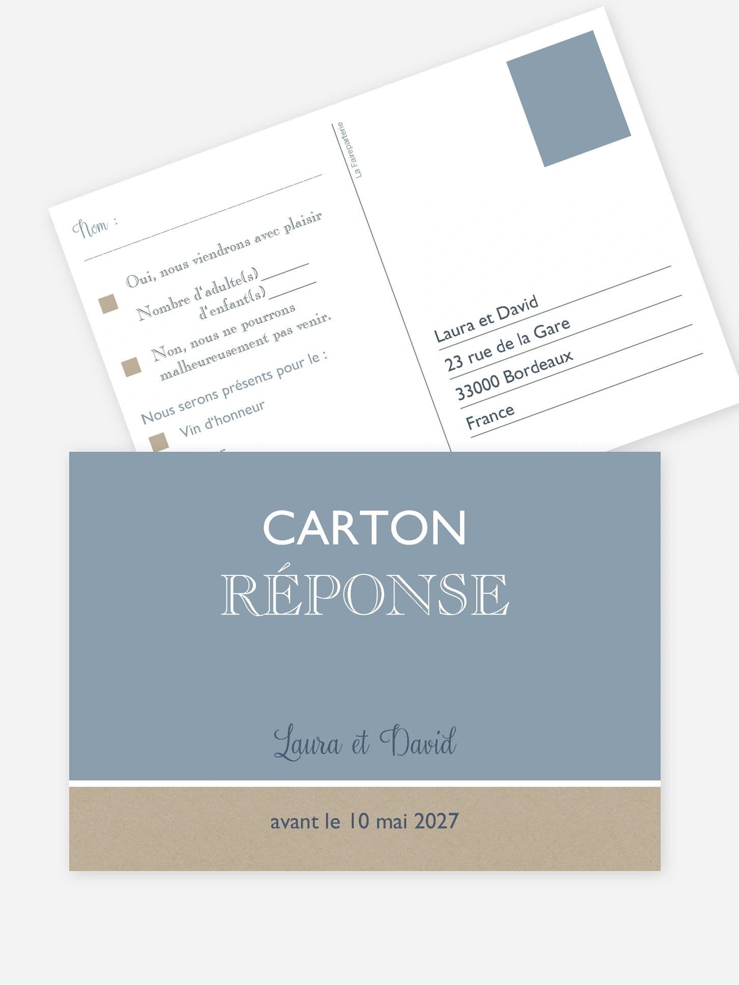 Carton réponse Simplicité