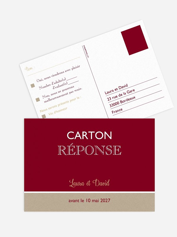 Carton réponse Simplicité