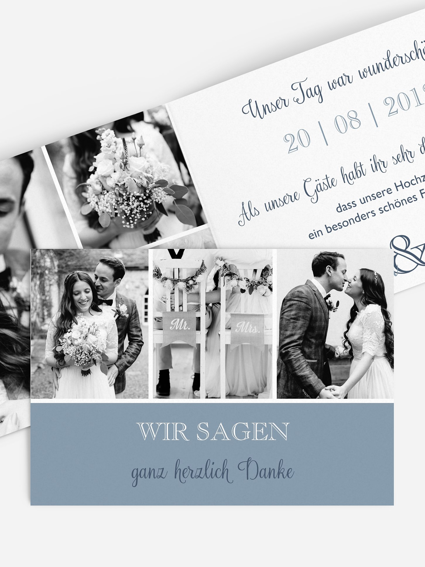 Dankeskarte Hochzeit Mixed Up