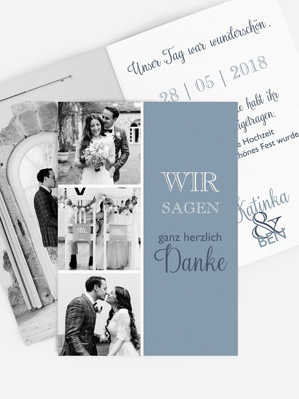 Dankeskarte Hochzeit Mixed Up