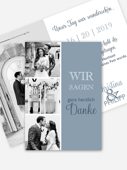 Dankeskarte Hochzeit Mixed Up