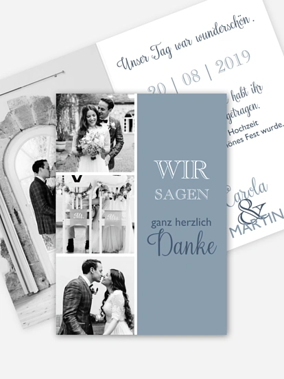 Dankeskarte Hochzeit Mixed Up