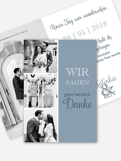 Dankeskarte Hochzeit Mixed Up