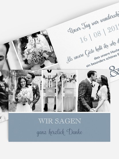 Dankeskarte Hochzeit Mixed Up