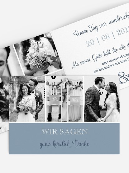 Dankeskarte Hochzeit Mixed Up