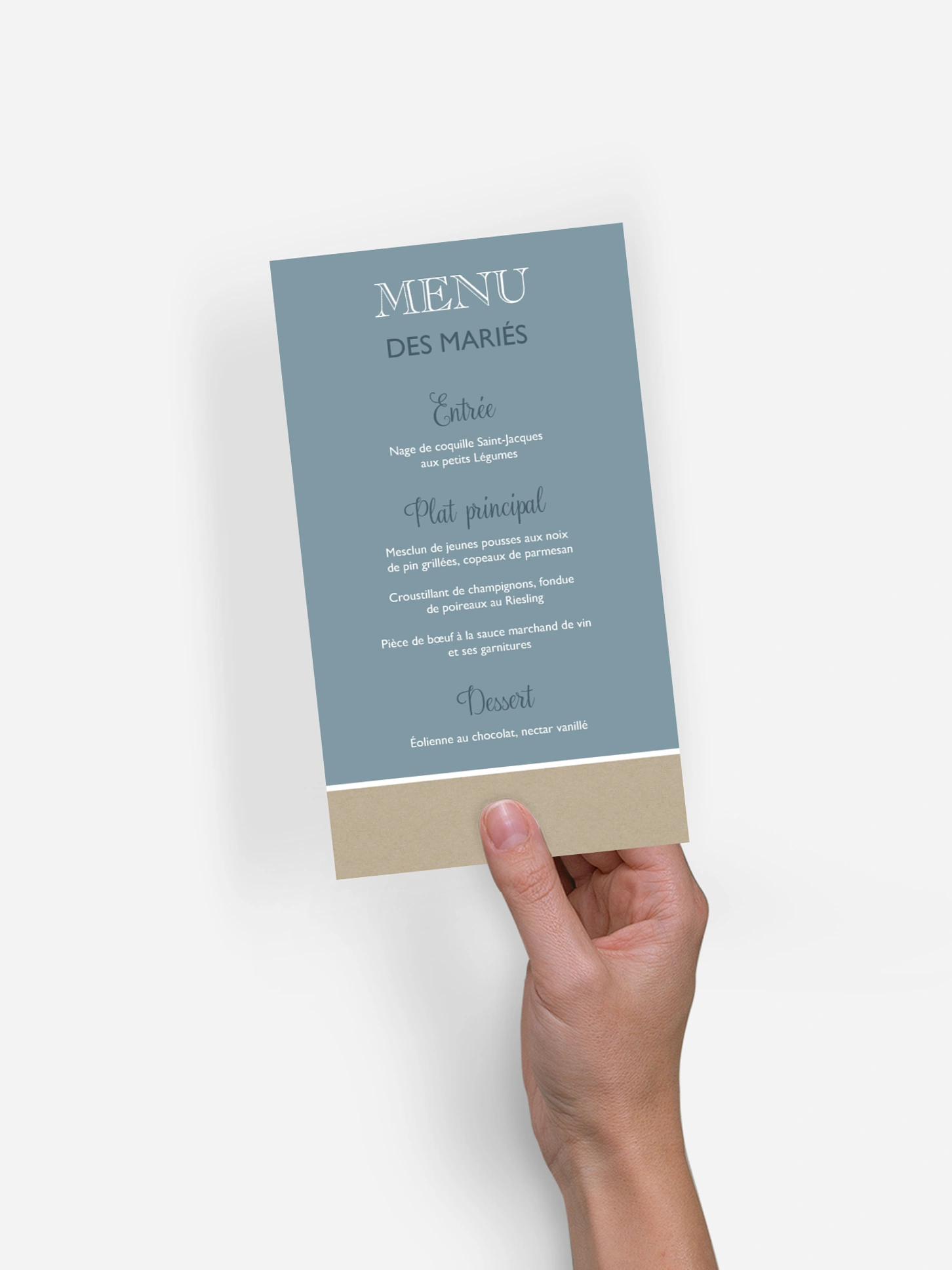 Menu mariage Simplicité