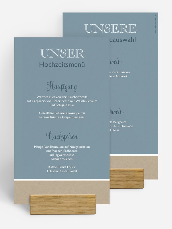 Menükarte Hochzeit Mixed Up