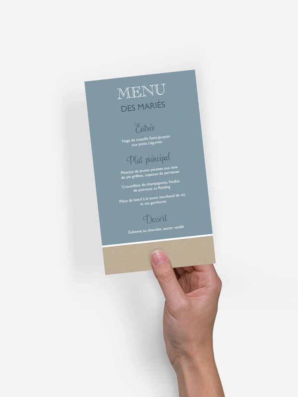 Menu mariage Simplicité