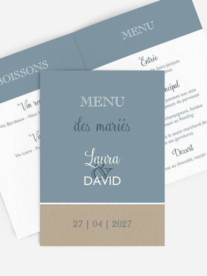 Menu mariage Simplicité