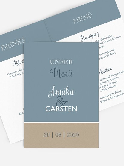 Menükarte Hochzeit Mixed Up