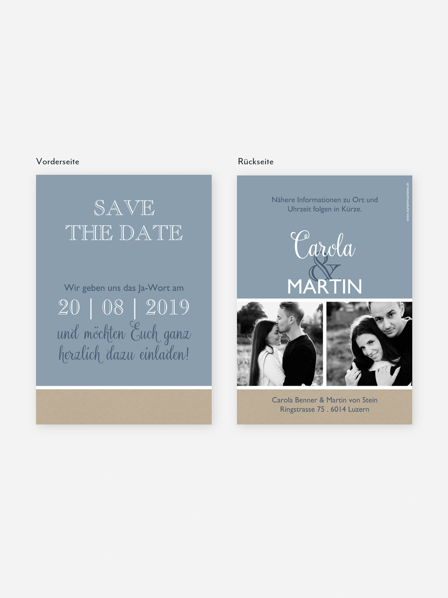 Save-the-Date Karte Mixed Up