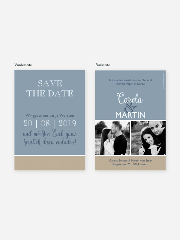 Save-the-Date Karte Mixed Up