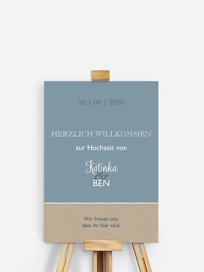 Willkommensschild Mixed Up