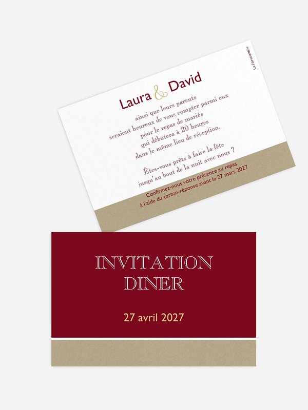 Carton d'invitation Simplicité