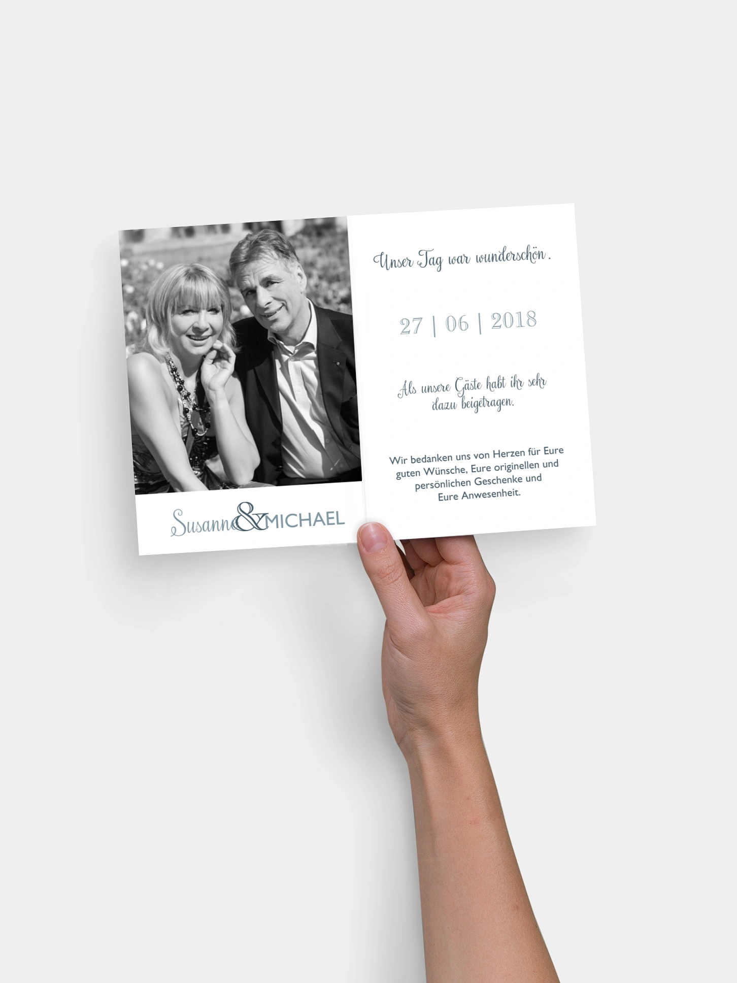 Danksagung zur Silberhochzeit Mixed Up