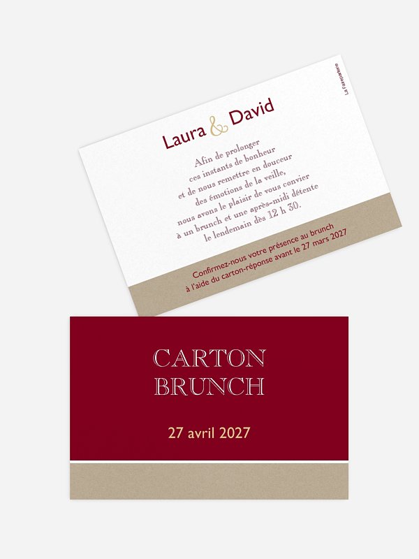 Carte brunch Simplicité