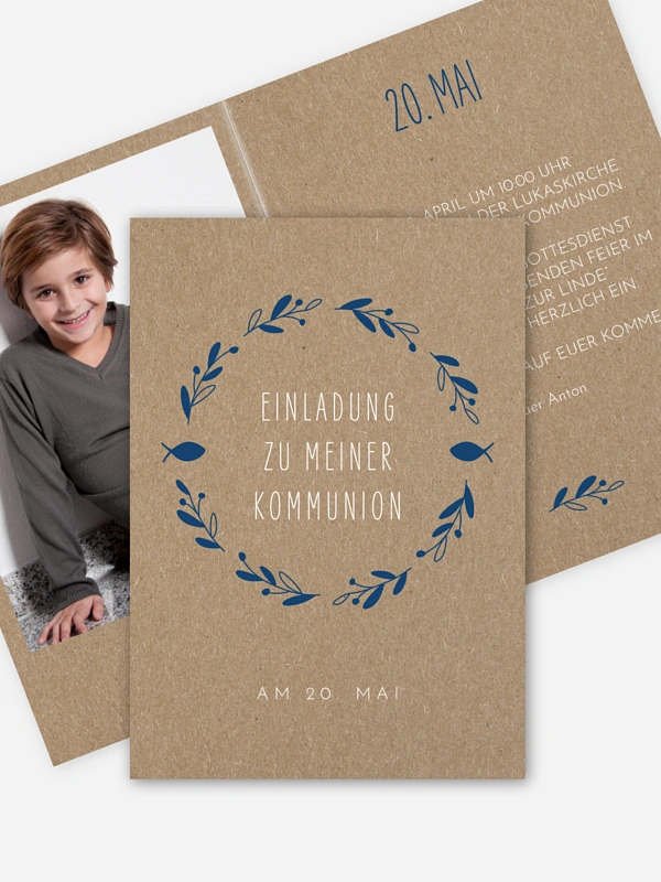 Floral Wreath Kraftpapier