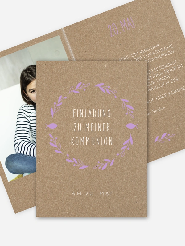 Floral Wreath Kraftpapier