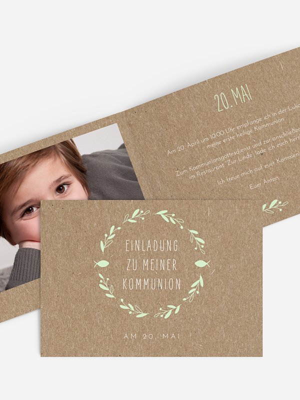 Floral Wreath Kraftpapier