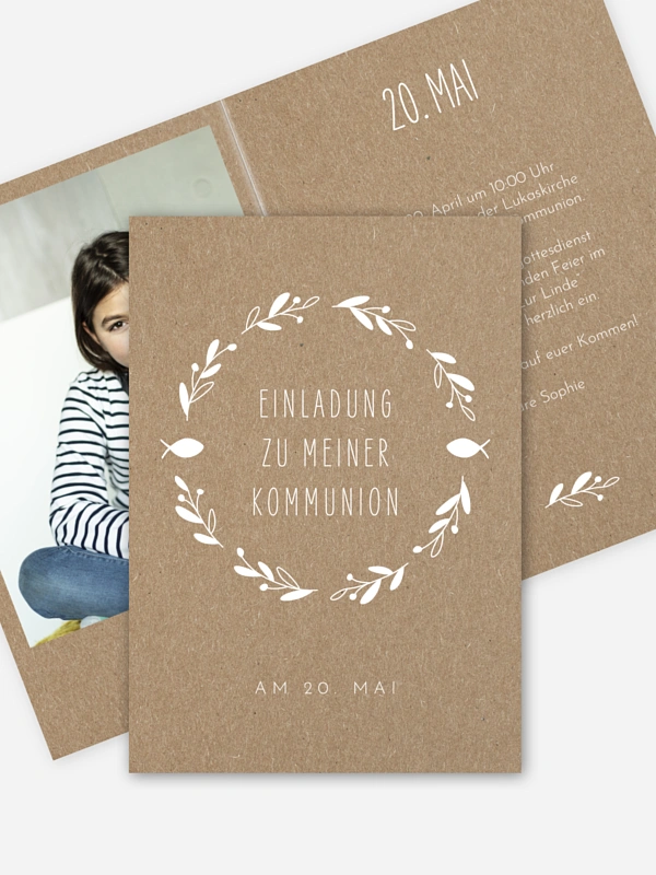 Floral Wreath Kraftpapier