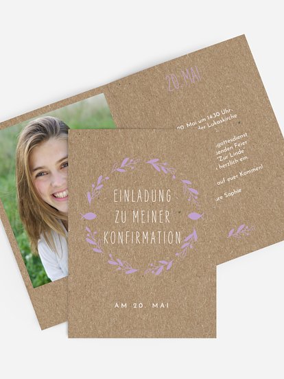 Floral Wreath Kraftpapier