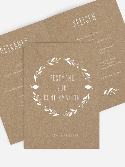 Floral Wreath Kraftpapier Floral Wreath Kraftpapier