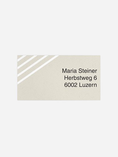 Empfängeraufkleber Geburtstag Modern Lines