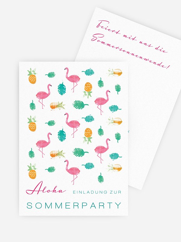Partyeinladung Flamingolous