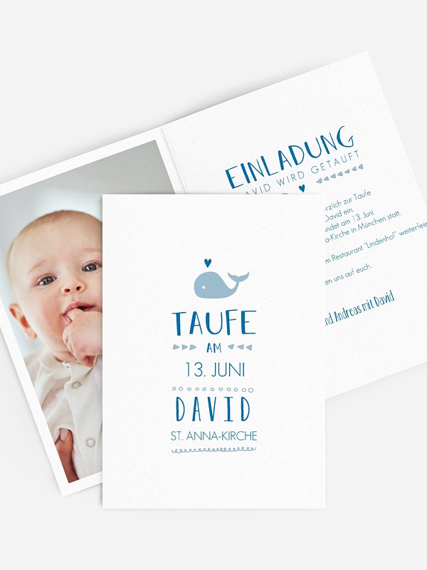 Taufeinladung Kleiner Wal