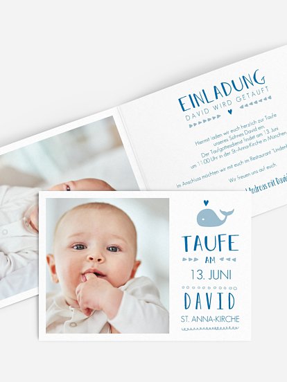 Taufeinladung Kleiner Wal