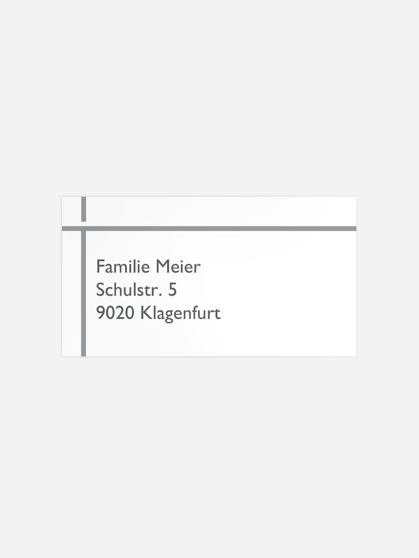 Empfängeraufkleber Trauer Stille Trauer