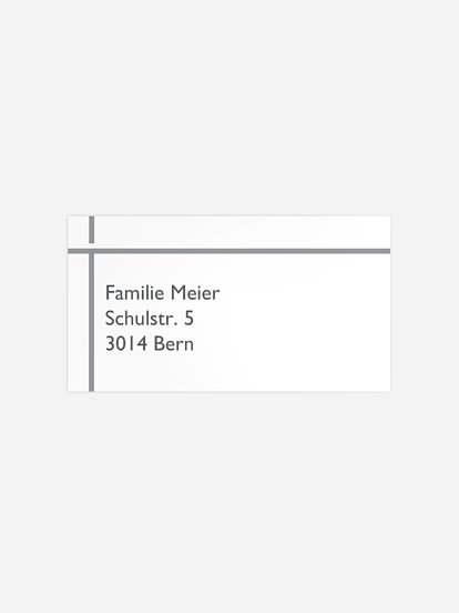 Empfängeraufkleber Trauer Stille Trauer