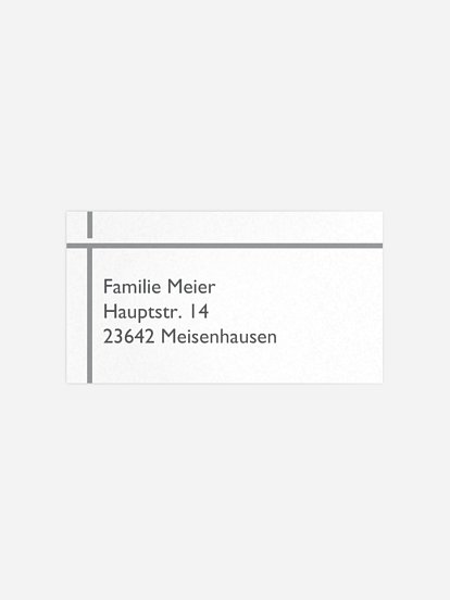 Empfängeraufkleber Trauer Stille Trauer