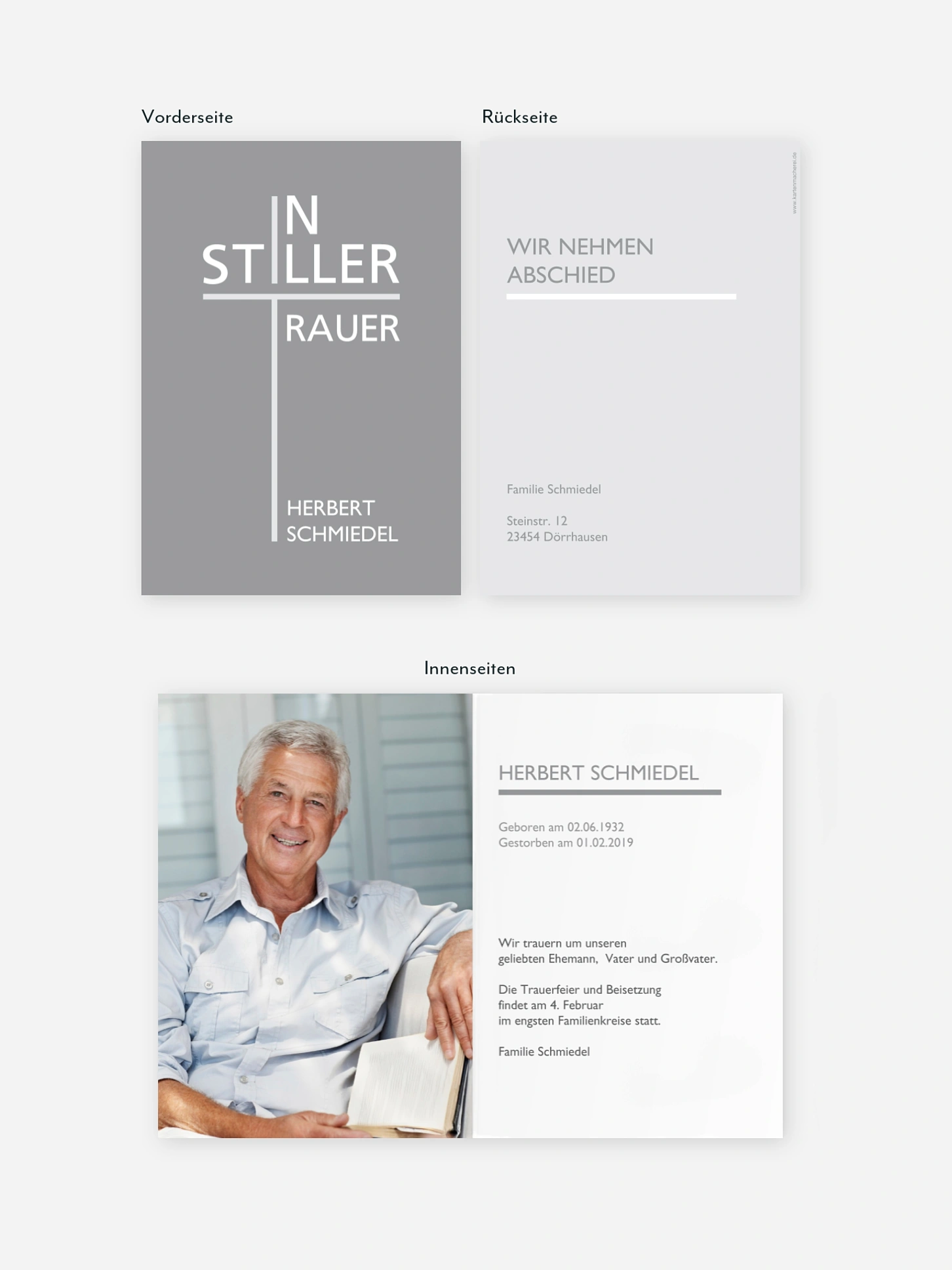 Trauerkarte Stille Trauer
