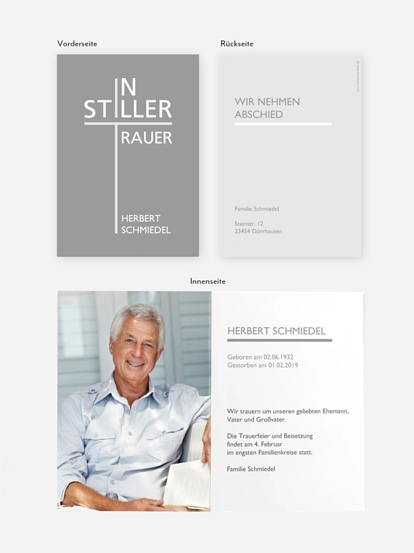 Trauerkarte Stille Trauer