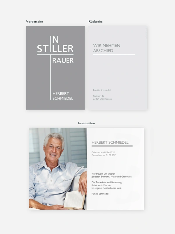 Trauerkarte Stille Trauer