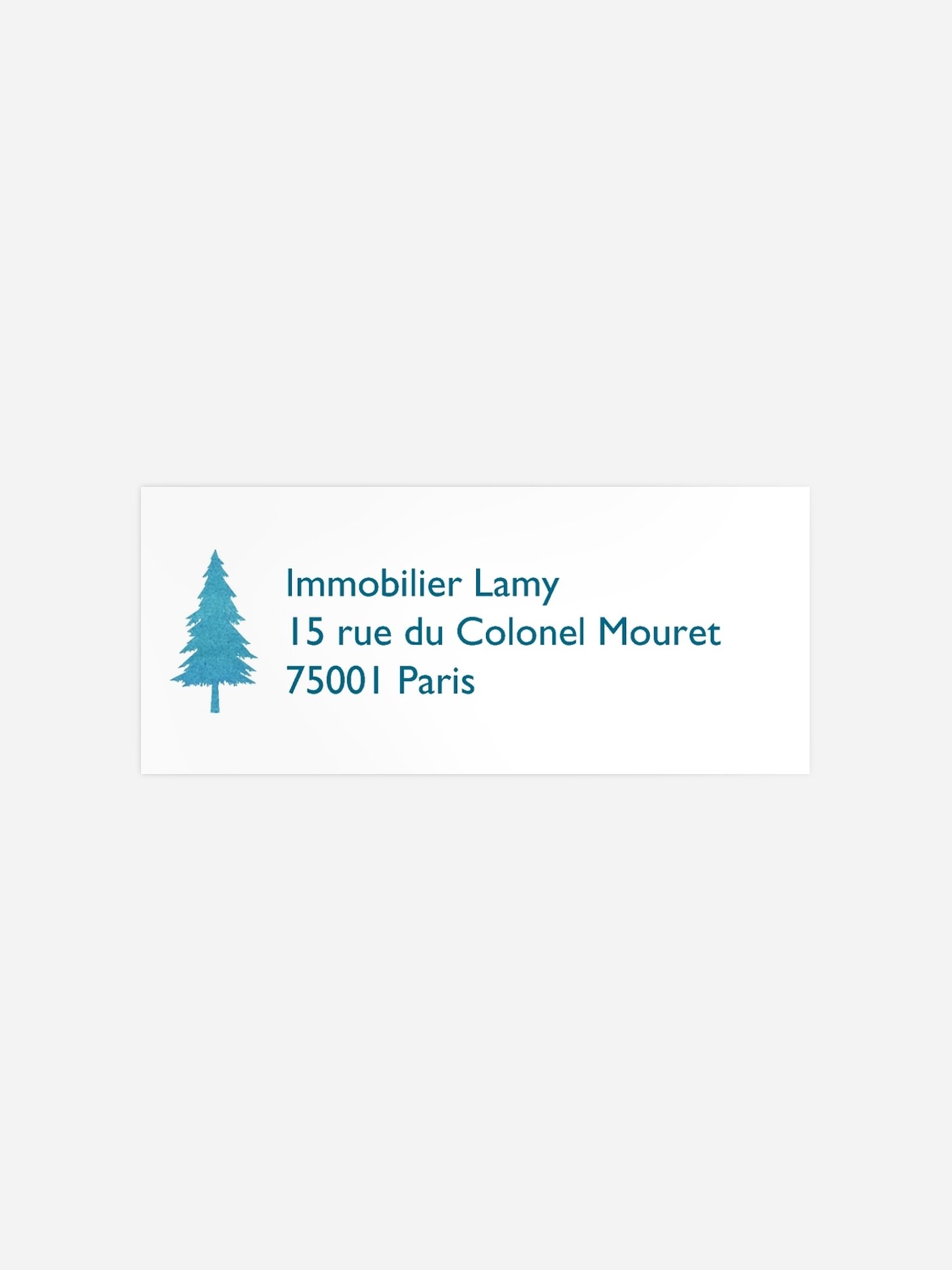 Étiquette expéditeur voeux entreprise Aquarelle d'hiver