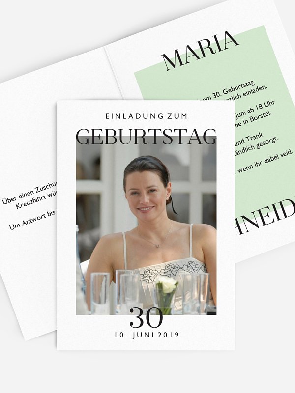 Einladung 30. Geburtstag Simplicity