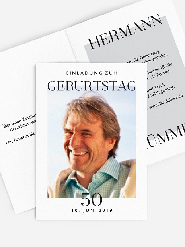 Einladung 50. Geburtstag Simplicity