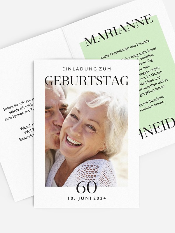 Einladung 60. Geburtstag Simplicity