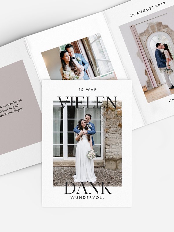 Dankeskarte Hochzeit Simplicity