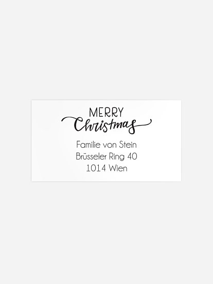 Empfängeraufkleber Weihnachten Bescherung Kraftpapier
