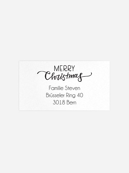 Empfängeraufkleber Weihnachten Bescherung Kraftpapier